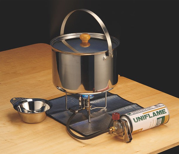 ユニフレーム バーナーシート 小とUS-TRAILオート使用例