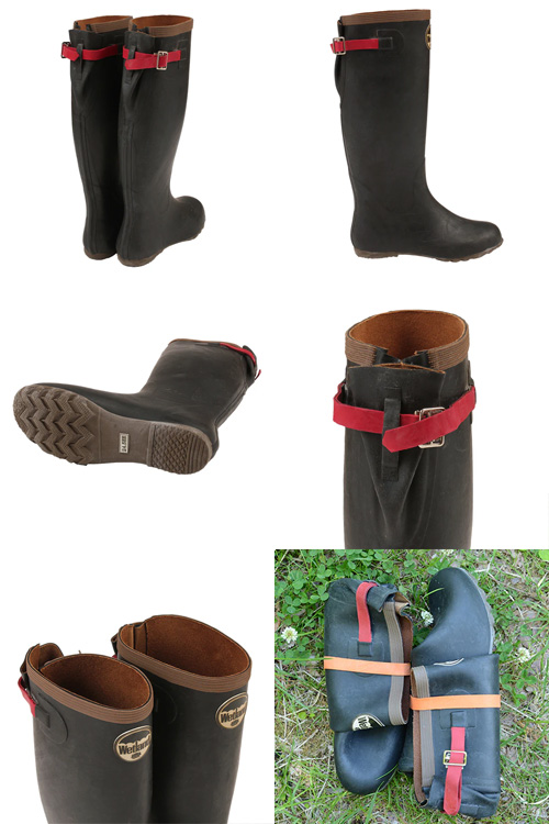 ウェットランド Wetland ウィメンズ 折りたたみ長靴 レッド 08940001