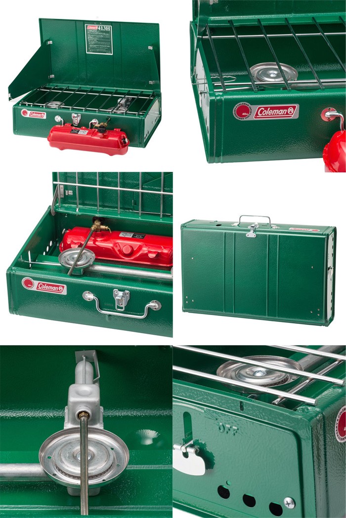 コールマン Coleman ガソリンバーナー 413Hパワーハウスツーバーナー 40thリミテッド ライムグリーン 3000004836