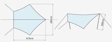 モノラル MONORAL タープ スカイフィルム200SIL MT-0033