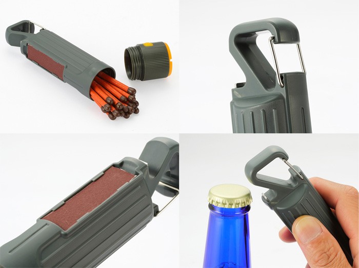 UCO ファイヤーフライ マッチケース&フラッシュライト グレー 27170