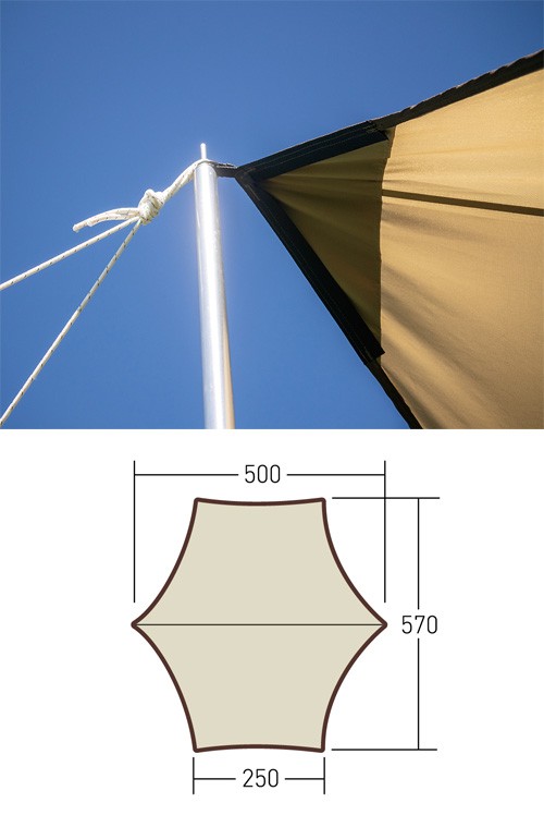 キャンパルジャパン フィールドタープヘキサDX 3333-80