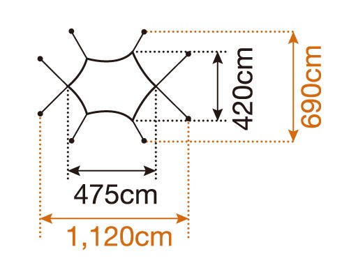 スノーピーク HDタープ シールド・ヘキサ M 4人用 TP-861H