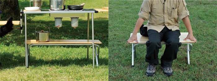 スノーピーク フォールディングシェルフ ロング竹 LV-066TR