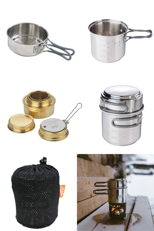 エスビット Esbit 985ml ステンレスクックセット アルコールバーナー付き ESCS985ST0