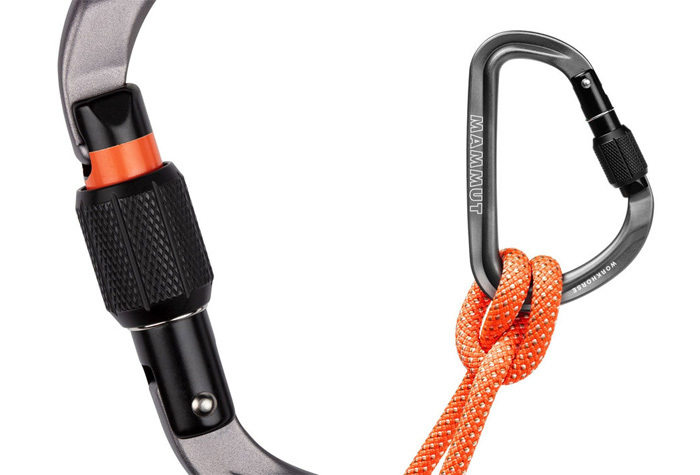 マムート ワークホース HMS スクリューゲート カラビナ グレー 75g 2040-02560-1502