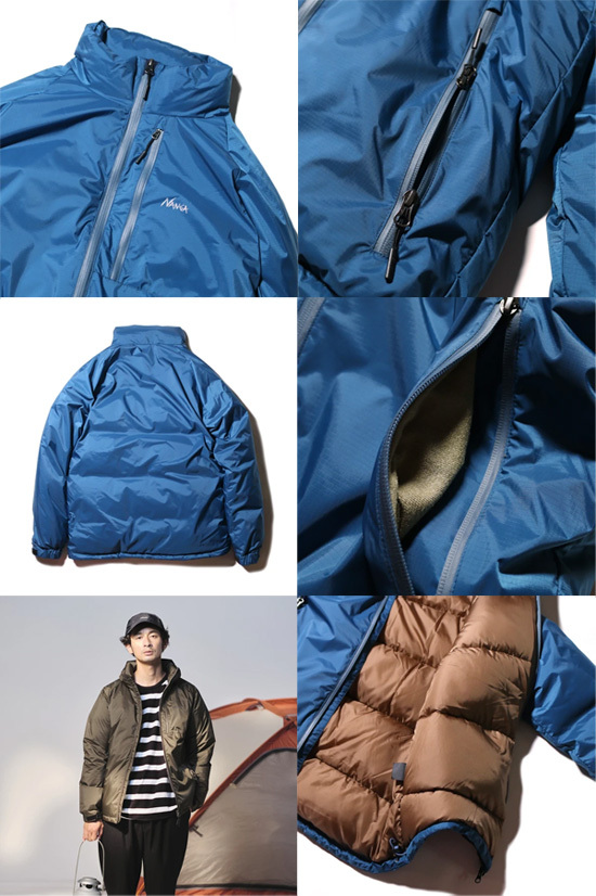 ナンガ NANGA オーロラ スタンドカラー ダウンジャケット（メンズ）カーキ Mサイズ N1asKHF2