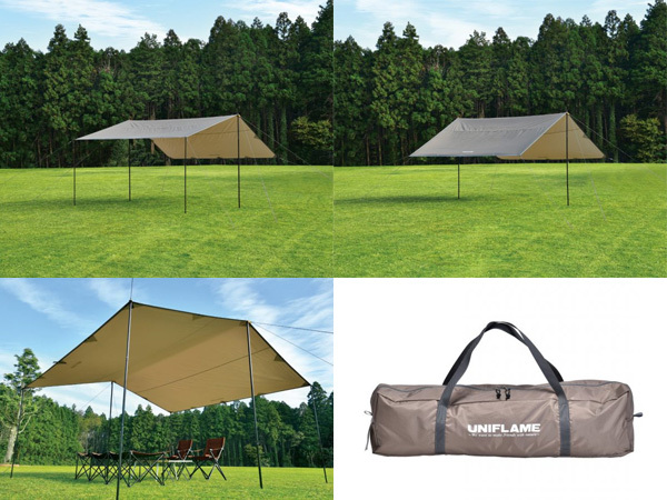 ユニフレーム REVO レボ スクエアタープ 4×4 TAN タン 682302