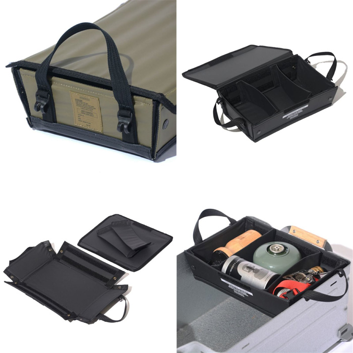 アッソブ AS2OV ナイロン ポリカ フォールディングトレー カーキ 152201-65