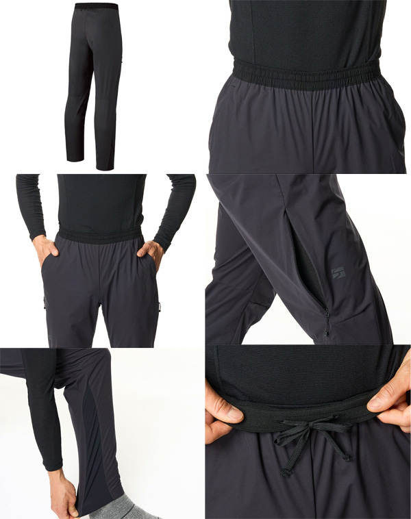 ファイントラック メンズ フロウラップパンツ ブラック FAM0913-BLCK