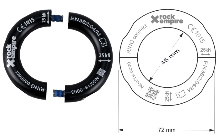 ロックエンパイアー rock empire リングコネクト ブラック 75g REZRC053