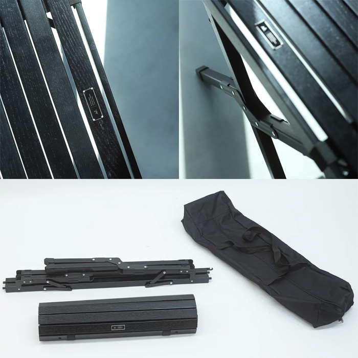 アノバ ANOBA ウッドロールトップテーブル ブラックエディション AN096