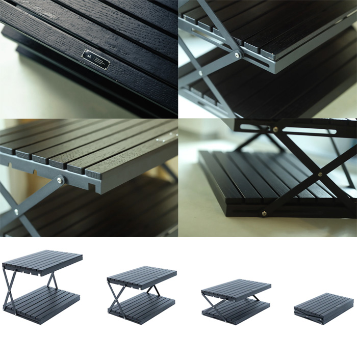 アノバ ANOBA ウッドラック 2段 ブラックエディション AN097