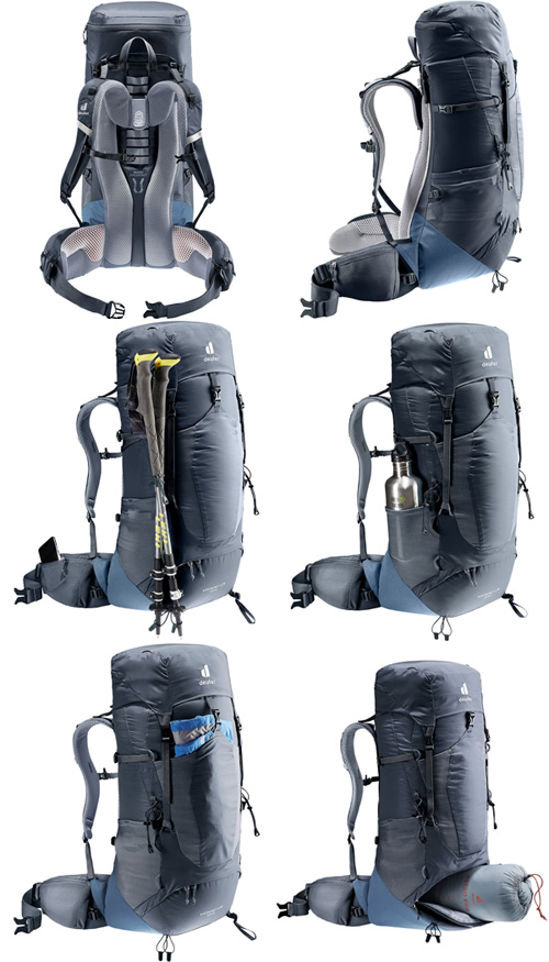 ドイター エアコンタクト ライト 40+10 ブラック×マリン D3340123-7319