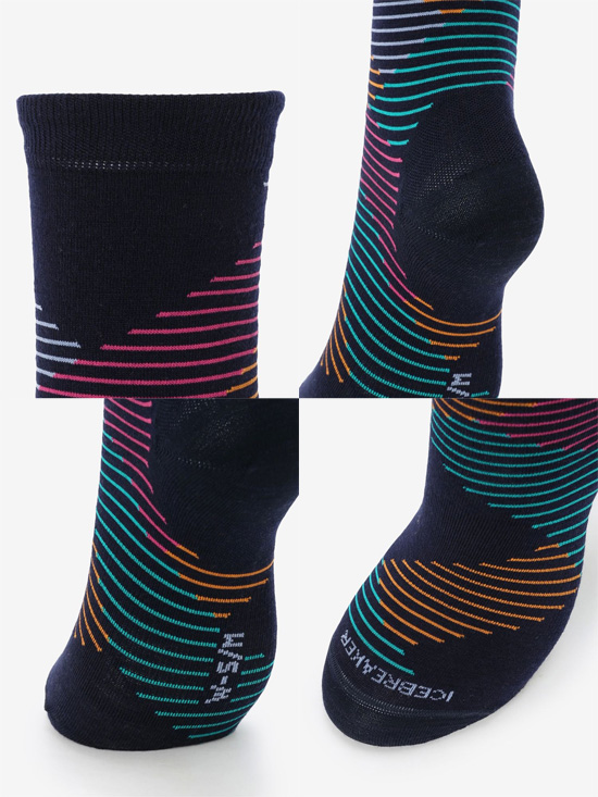 アイスブレーカー icebreaker W ライフスタイル ファイン ゲージ クルー ダッシュ レディース ミッドナイトネイビー ISW82370-MI