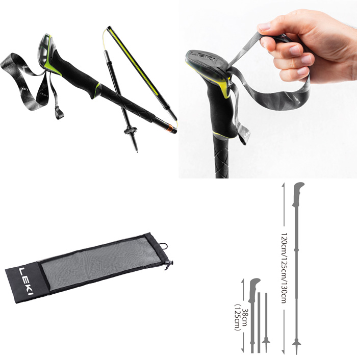 レキ LEKI シェルパ FX.ONE カーボン ブラック 1300482