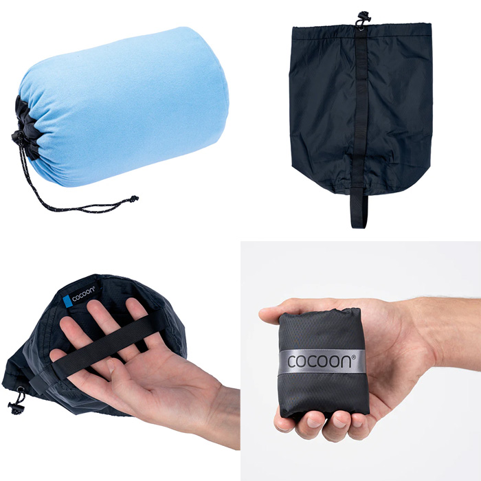 コクーン ピロースタッフサック Sサイズ ファントムブラック/ライトブルー 12550090000003