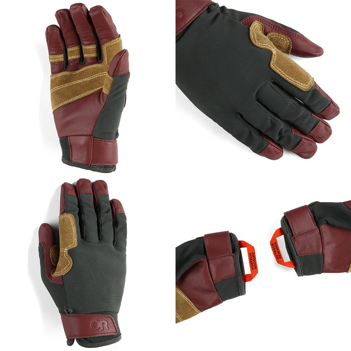 アウトドアリサーチ OR ダイレクトルートIIグローブ チャコール/ブリック 19844539104005