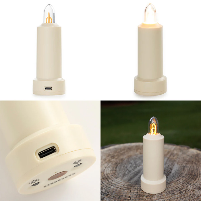 ベアボーンズ LEDフレームレス キャンドル ビンテージホワイト 20230029010000