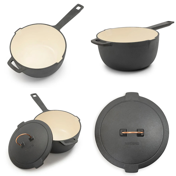 ベアボーンズ エナメルライン キャストアイアン スキレット ソースパン ブラック 20235538010000