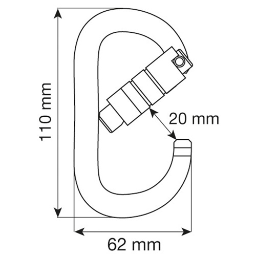 カンプ CAMP オーバル XL 2 ロック 5212401