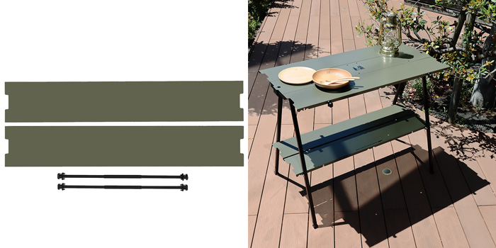 オガワ ogawa アイアンハンガーL用拡張天板 1509