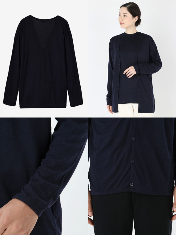 アイスブレーカー icebreaker メリノ 150 カーディガン ユニセックス ミッドナイトネイビー インポート2XSサイズ（日本S）IB0A56ZC-MI