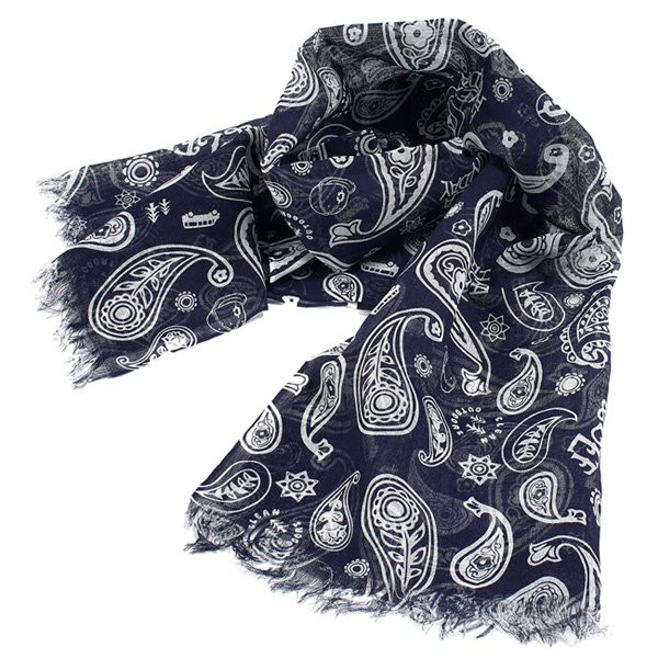 クレ Clef ヴェント ビッグ ストール ネイビー RB6004