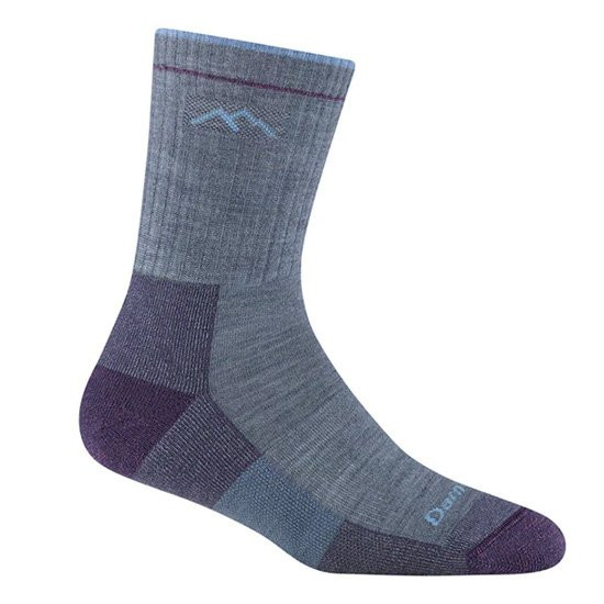 ダーンタフ DARN TOUGH Ws 1903 マイクロクルー ミッドウェイトクッション ライトデニム Mサイズ 19441903022005