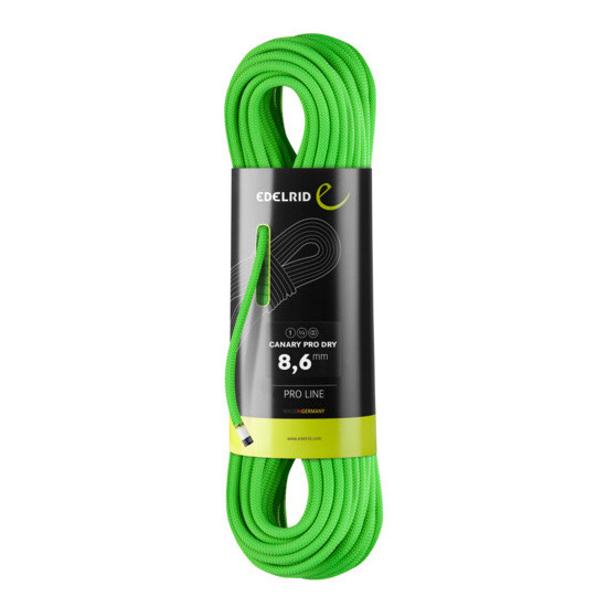 エーデルリッド EDELRID カナリープロドライ 直径8.6mm 70m ネオングリーン ER71270.070