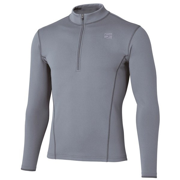 ファイントラック メンズ フラッドラッシュジップネック ライトグレー XLサイズ FWM0132-LTGY