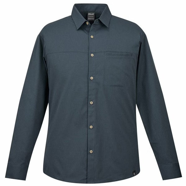 ミレー MILLET メンズ アルピ ロングスリーブシャツ サファイア インポートMサイズ（日本L）MIV02192-N7317