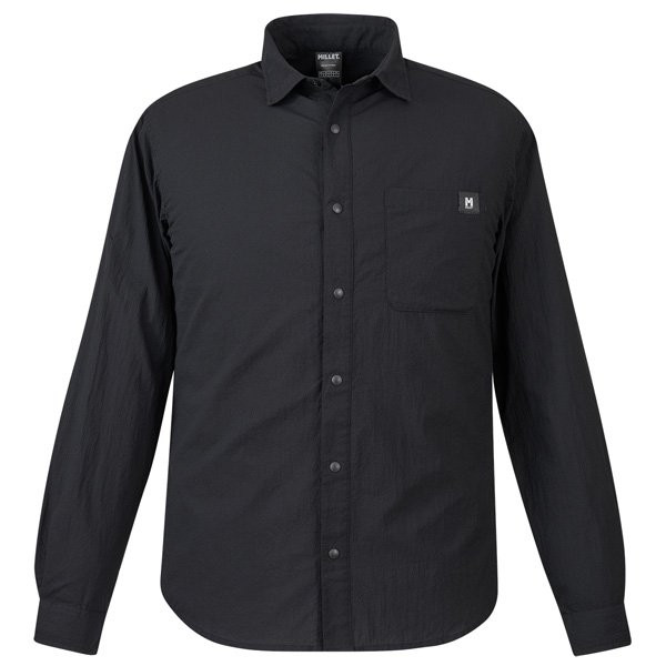 ミレー MILLET セムノ ウルトラライト ロングスリーブシャツ ブラックノワール インポートMサイズ（日本L）MIV02226-N0247