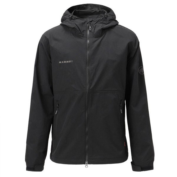 マムート mammut ハイキング ウィンドブレーカー フーデッド ジャケット ブラック アジアンフィットMサイズ 1012-00391-0001