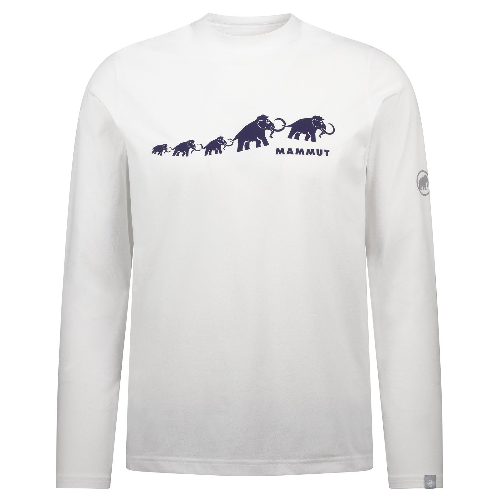 マムート MAMMUT メンズ QD ロゴ プリント ロングスリーブ Tシャツ アジアンフィット ホワイト PRT5 ユーロMサイズ（日本L）1016-01030-00714