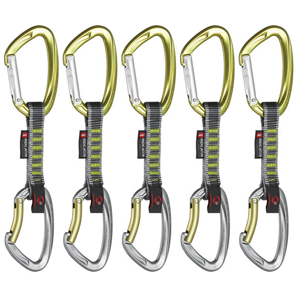 マムート 5er Pack Crag Indicator Express Sets リーフ Straight Gate/Bent Gate 10cm 110g 2210-01410-31112