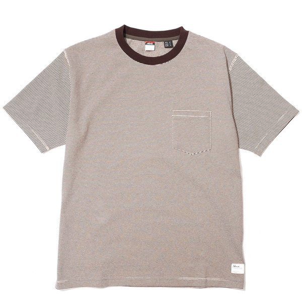 NANGA×北斗スポーツ ナンガ マルチボーダーTシャツ ユニセックス BRN×BEG Lサイズ 26SZ-089