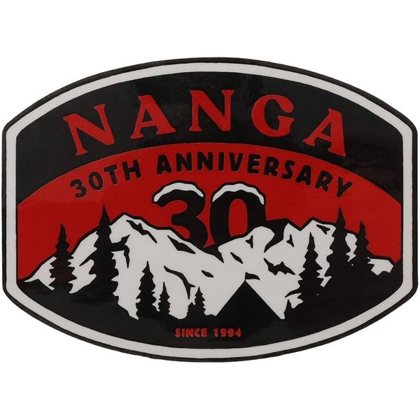 ナンガ NANGA 30周年 アニバーサリー ステッカー レッド×ブラック N0000763