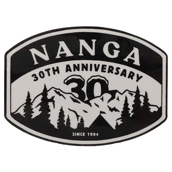 ナンガ NANGA 30周年 アニバーサリー ステッカー ホワイト×ブラック N0000764