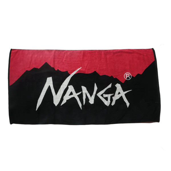 ナンガ NANGA ナンガロゴバスタオル レッド×ブラック N13NG5N4