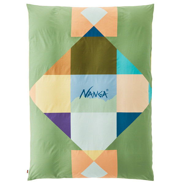 ナンガ NANGA 掛け布団カバーシングル DUVET COVER SINGLE CUBIC MOUNTAIN SMOKY GREEN N1VUSRs4