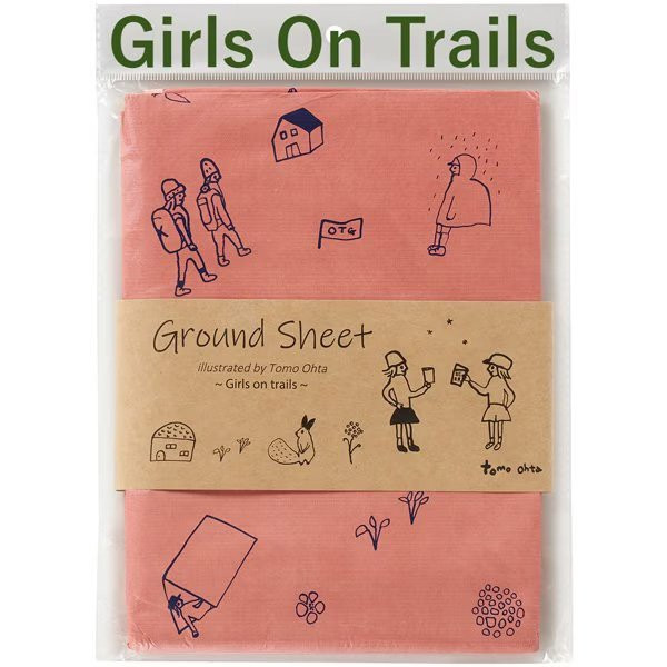 OTG 太田朋デザイン グランドシート 灰桃 Girls on trails OTG-F-23-1