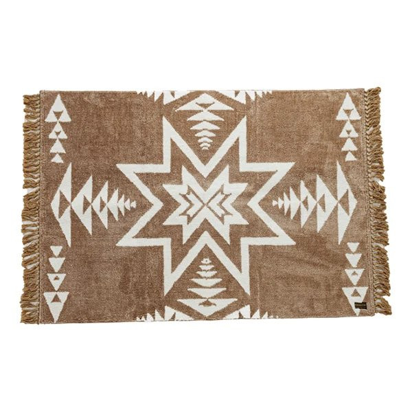 ペンドルトン PENDLETON ニッティング ラージマット ウィズフリンジ プレインスターブラウン 19800363128000