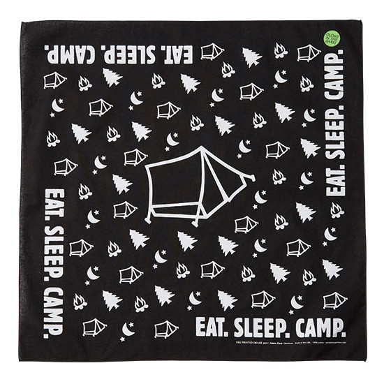 プリンテッドイメージ Printed Image ネイチャープリントバンダナ EAT.SLEEP.CAMP 11180001000045