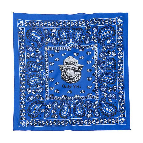 プリンテッドイメージ Printed Image ネイチャープリントバンダナ SMOKEY PAISLEY ROYAL 11180001000054