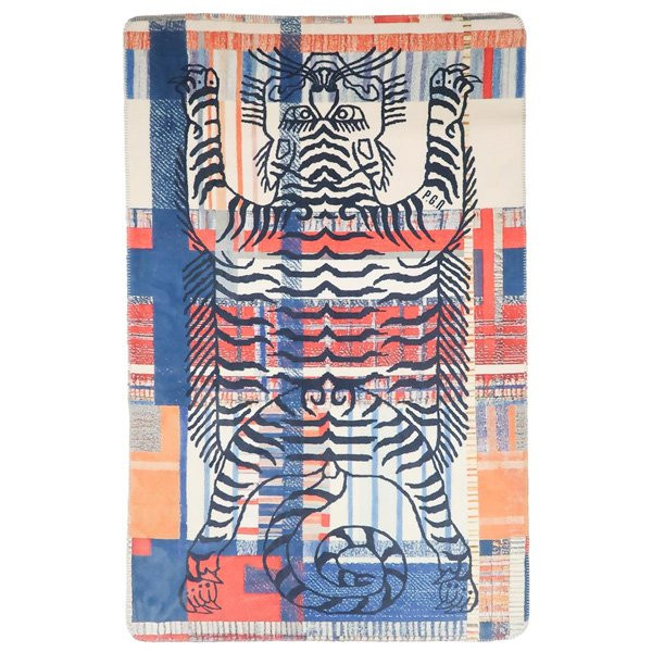 ポストジェネラル POST GENERAL フランネル フリースブランケット TIBETAN NAVY 982640033