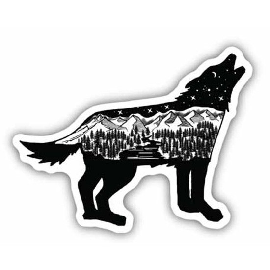 STICKERS NORTHWEST ステッカーズノースウエスト WOLF SCENE 0575-LSTK