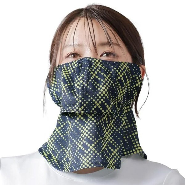 丸福繊維 日焼け防止 UVカットマスク ヤケーヌ 爽クール ネオン イエロー 546