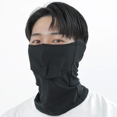 丸福繊維 ヤケーヌ ネックゲイター ブラック 3036