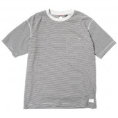 ナンガ NANGA マルチボーダーTシャツ ユニセックス GRY×BLK Lサイズ 26SZ-089